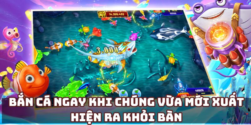Bắn cá ngay khi chúng vừa mới xuất hiện ra khỏi bàn