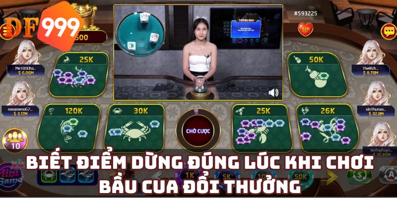 Biết điểm dừng đúng lúc khi chơi bầu cua đổi thưởng