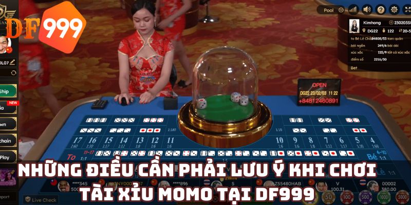 Những điều cần phải lưu ý khi chơi tài xỉu Momo tại DF999